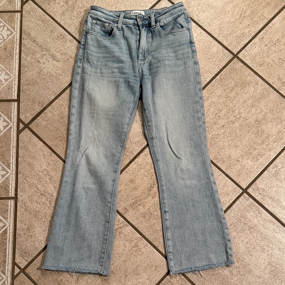 Pistola Light Wash Flare ankle Jeans